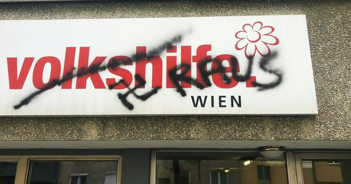 Volkshilfe refugee house in Vienna smeared with Nazi symbols