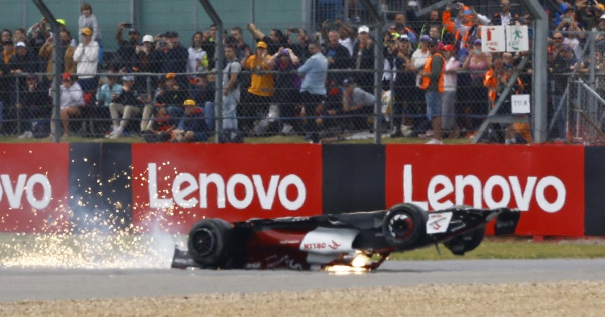 Red flag after serious crash in Formula 1 at Silverstone