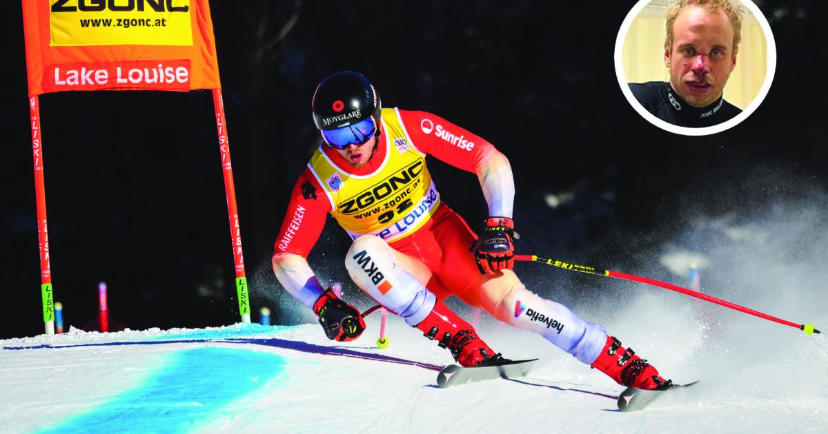 Alpine skiing: fall victim Mauro Caviezel shows his damaged face