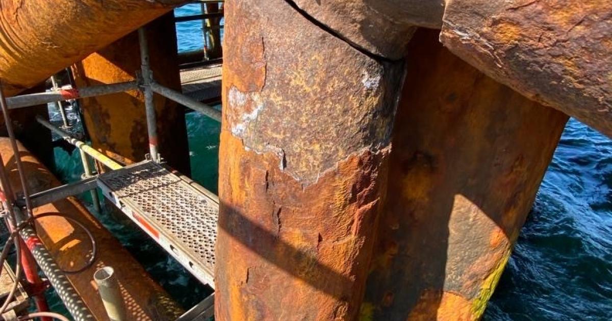 Rusting OMV platform found in the Black Sea