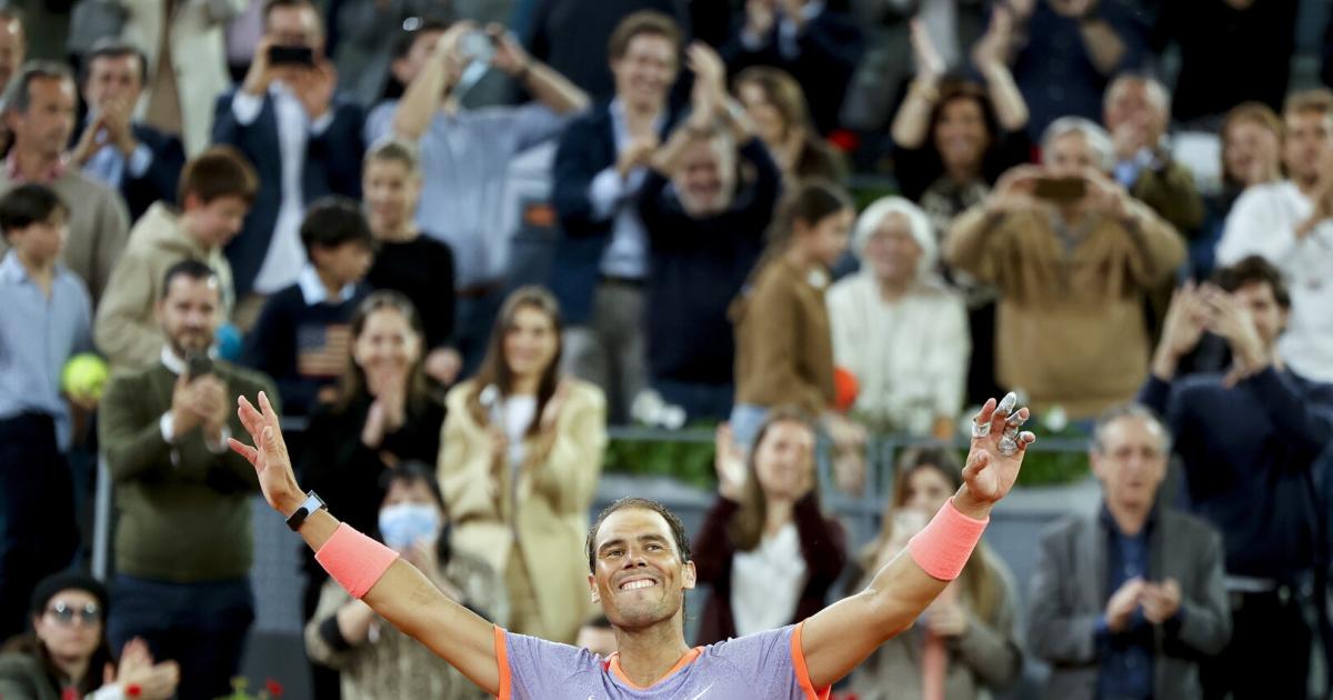 Nadal celebrates an impressive victory
