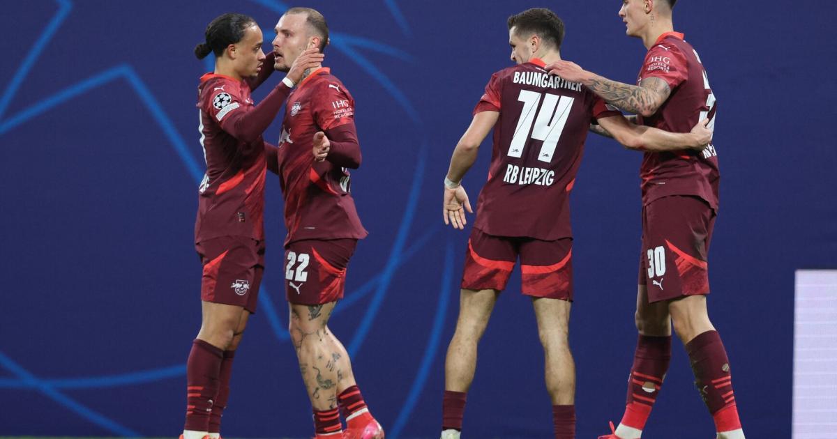 Leipzig celebrated its first win in the CL league phase