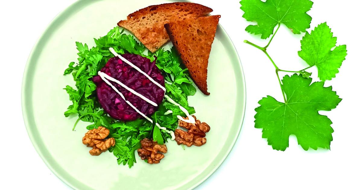 Wenn Winzer kochen: Rote Rüben Tatar mit Salat