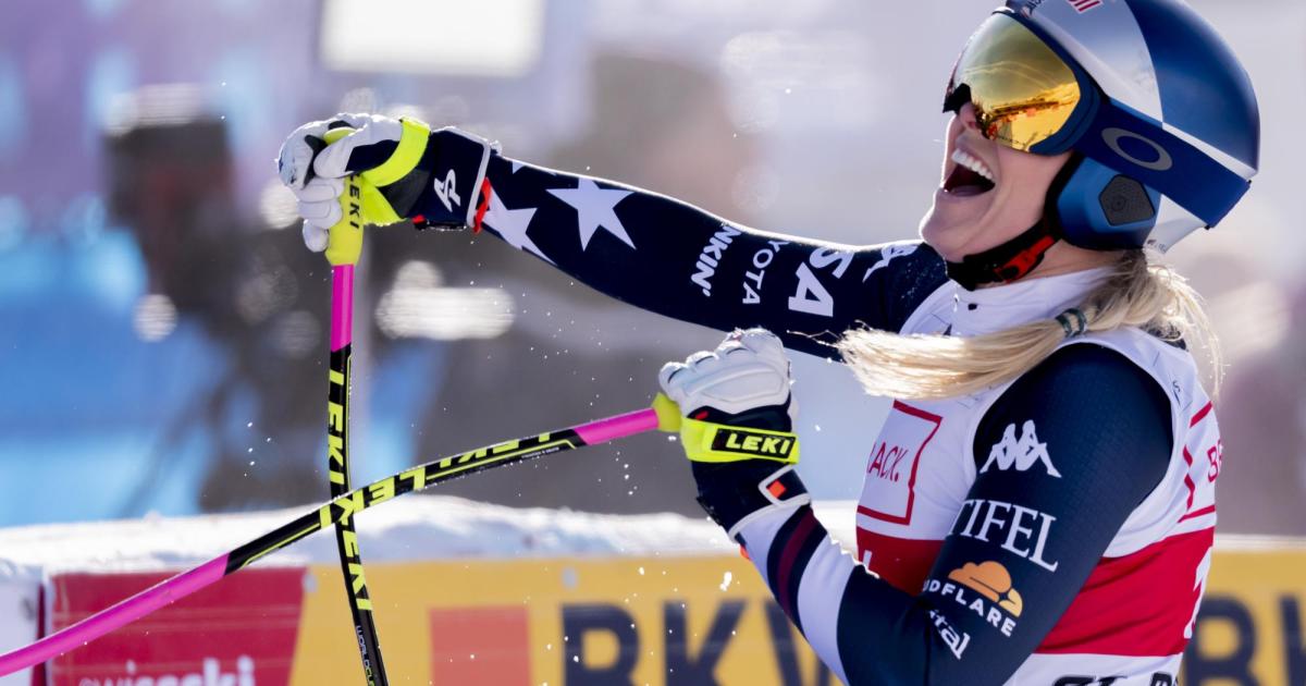 At the age of 41, she won her 83rd World Cup: Lindsey Vonn wins in St. Moritz