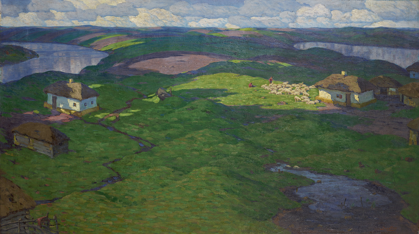 Wiktor I. Zarubin, Wolkenschatten, um 1918 Öl auf Leinwand 114 x 198 cm