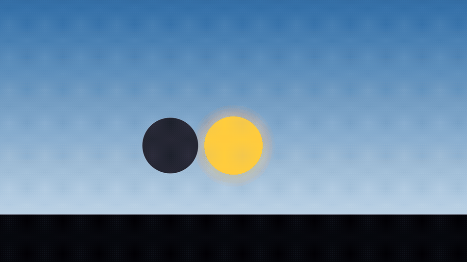 Animiertes GIF von einem Mond, der sich vor die Sonne schiebt