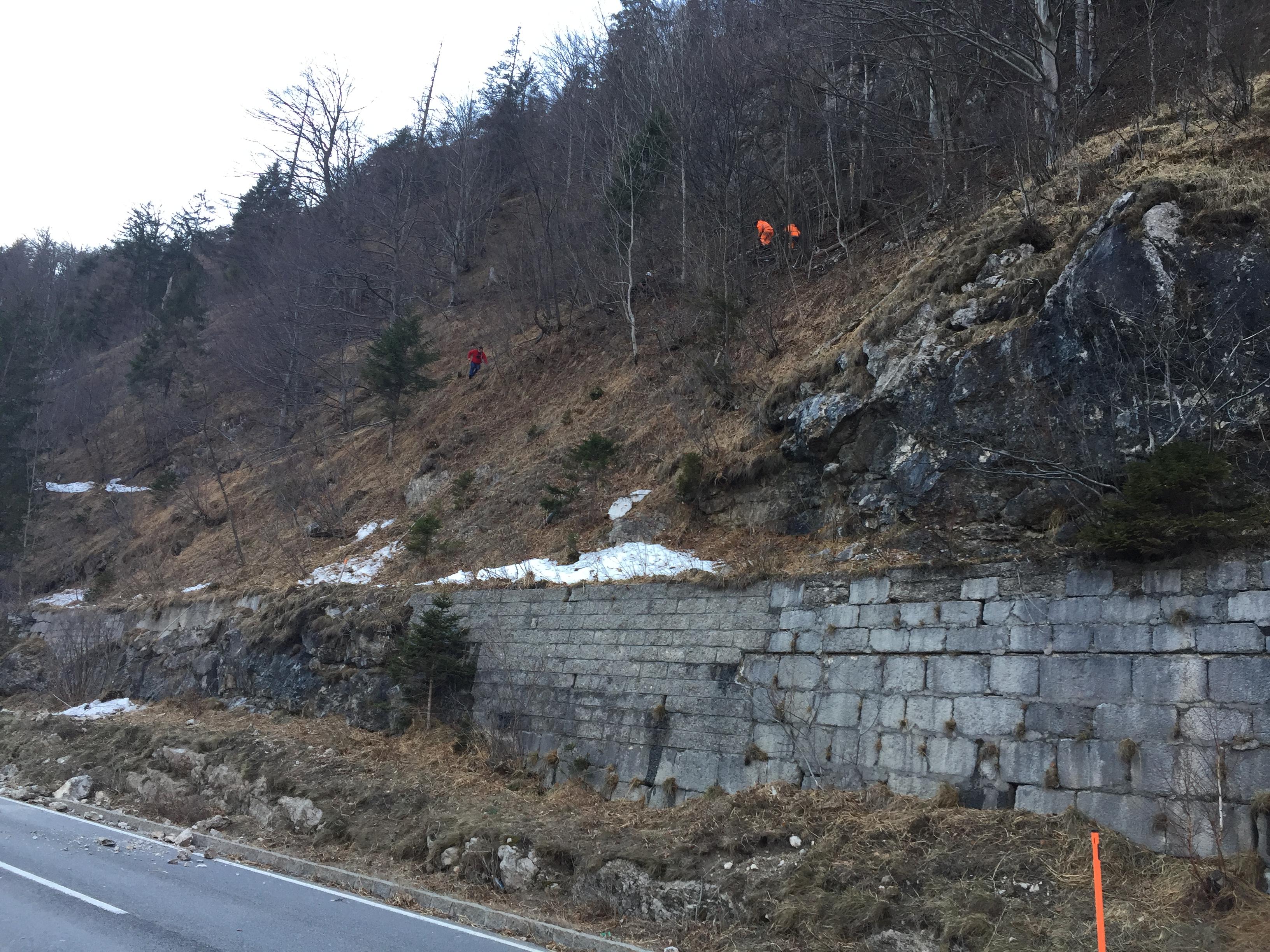 Auto bei Felssturz in OÖ schwer beschädigt: B145 wieder geöffnet