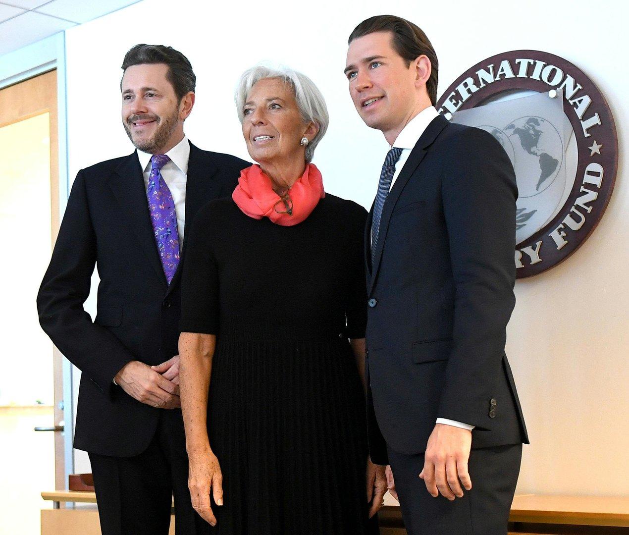 Kurz in den USA: Mit IWF-Chefin Lagarde für freien Handel