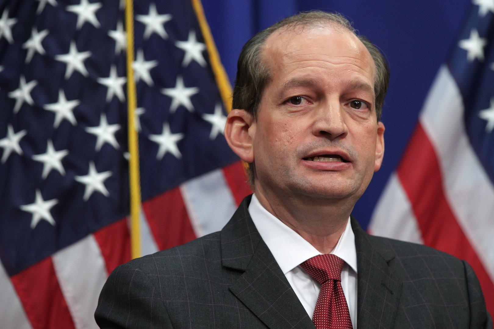 US-LABOR-SECRETARY-ALEX-ACOSTA-HOLDS-A-PRESS-CONFERENCE-ON-JEFF-