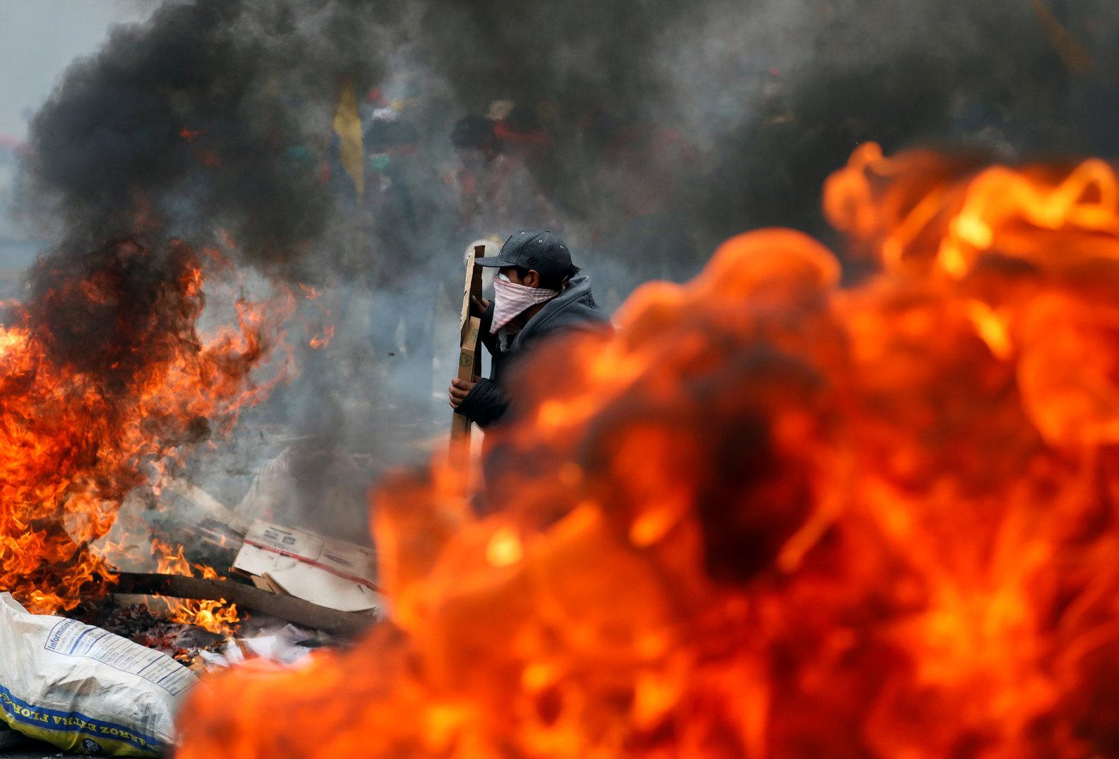 Protest against Ecuador's President Moreno's austerity measures in Quito
