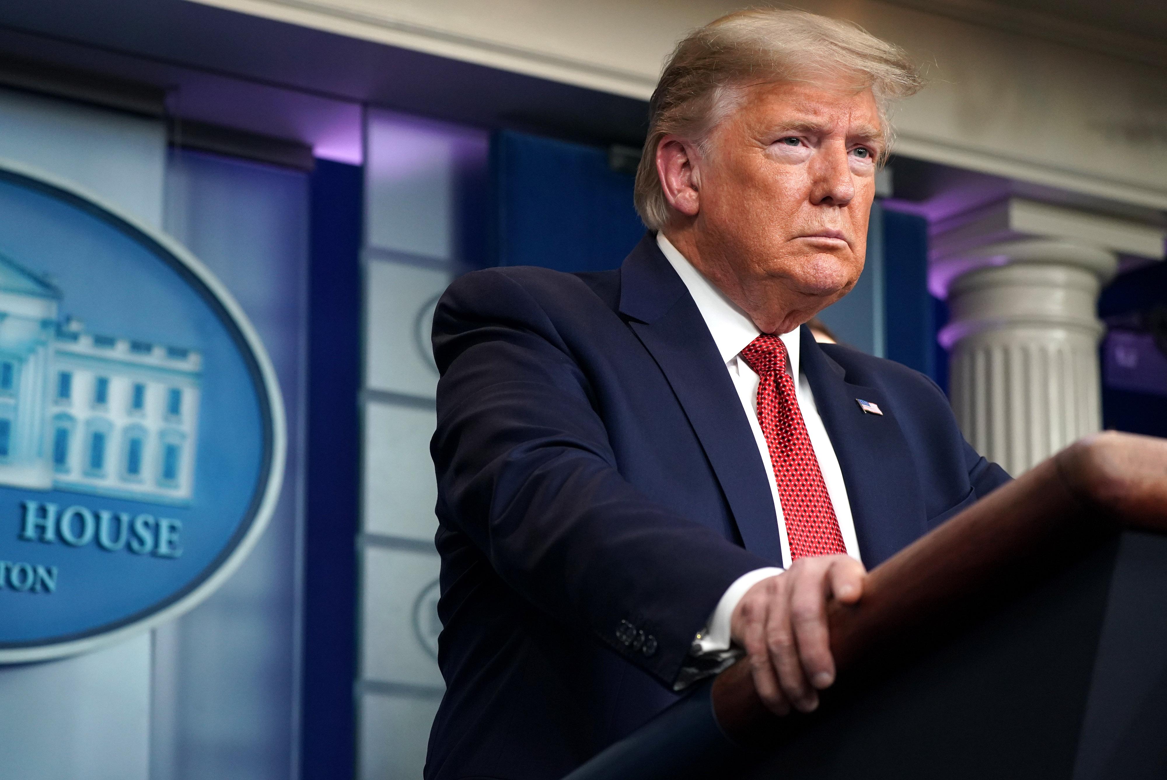 President Donald Trump Delivers Coronavirus Press Conference from the White House Briefing Room President Donald Trump Delivers Coronavirus Press Conference from the White House Briefing Room