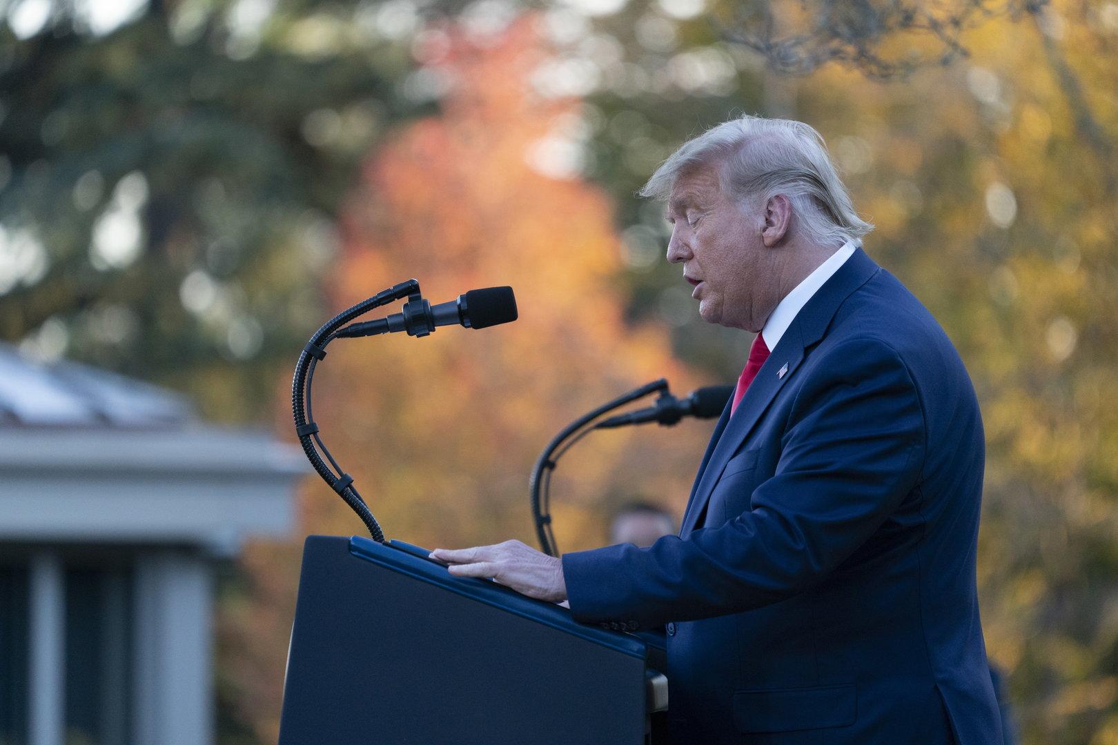 US President Donald J. Trump delivers an update on Operation Warp Speed
