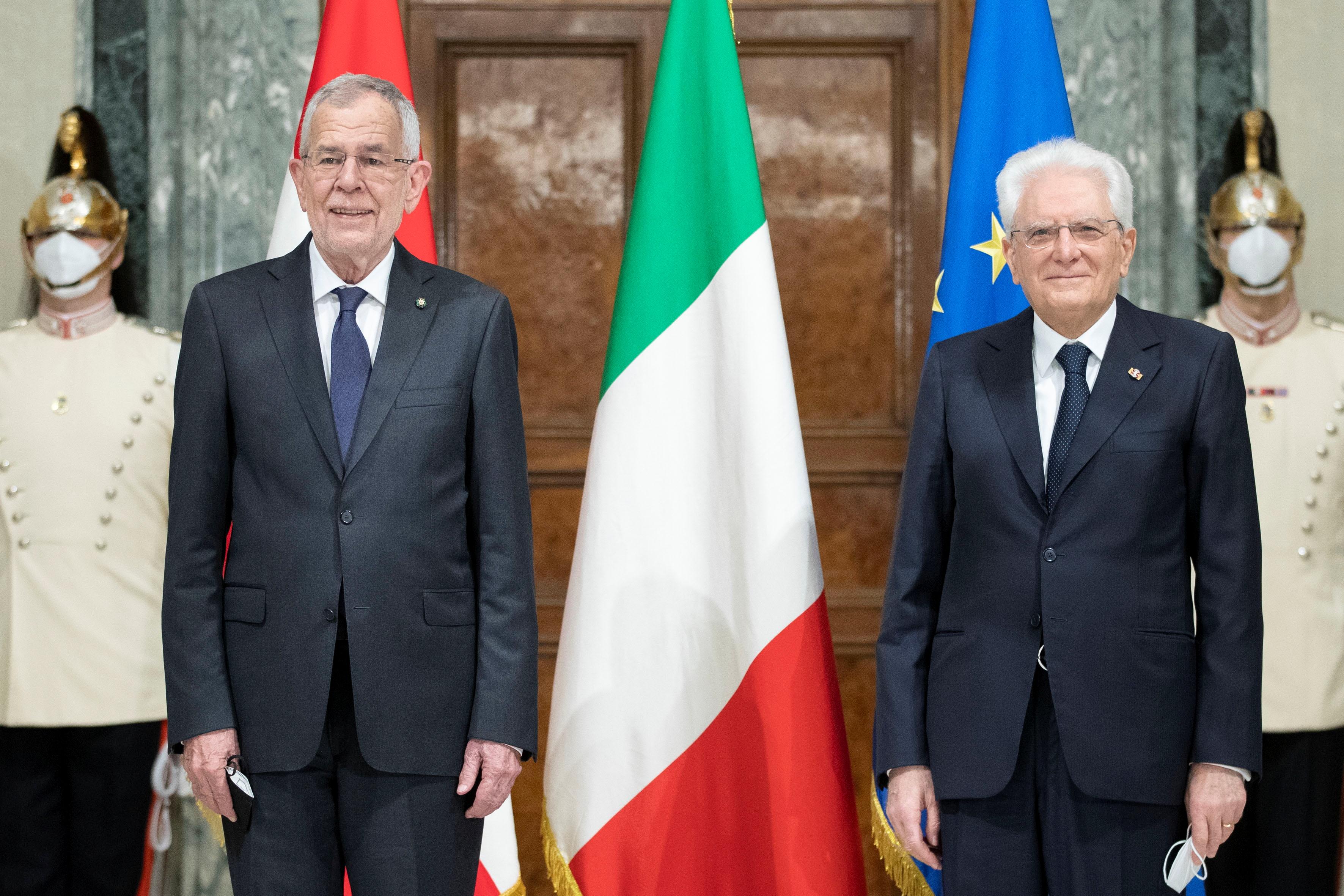 Italy's President Mattarella and Austria's President Van der Bellen meet in Rome Italy's President Mattarella and Austria's President Van der Bellen meet in Rome