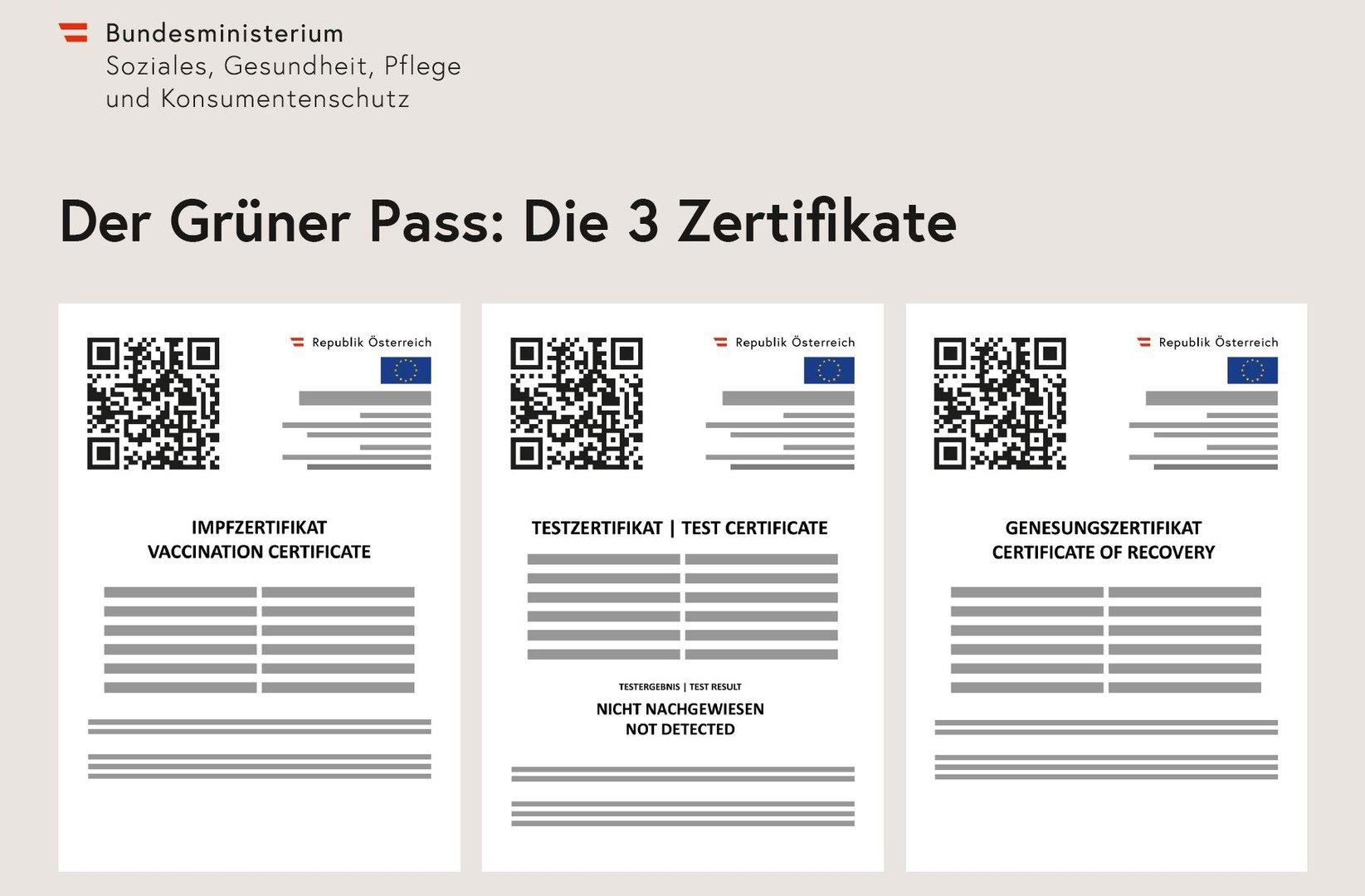 ++ HANDOUT ++ CORONA: ILLUSTRATION ZERTIFIKAT GRÜNER PASS