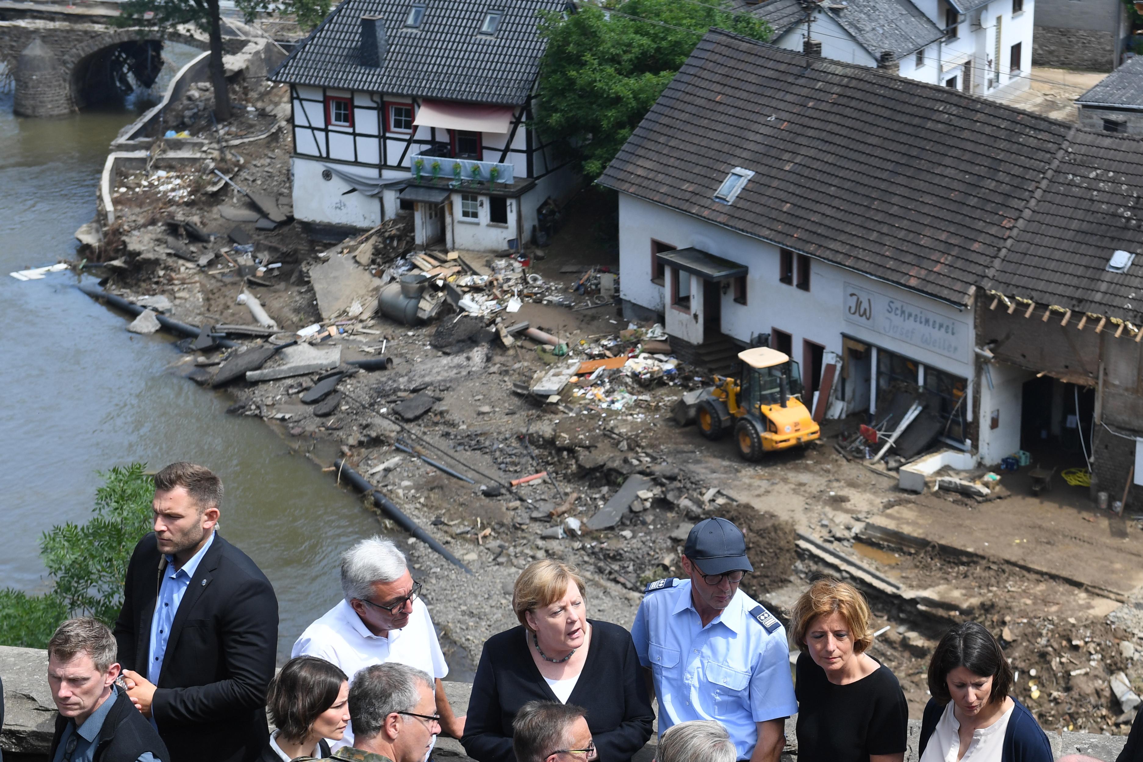German Chancellor Merkel visits flood affected areas German Chancellor Merkel visits flood affected areas