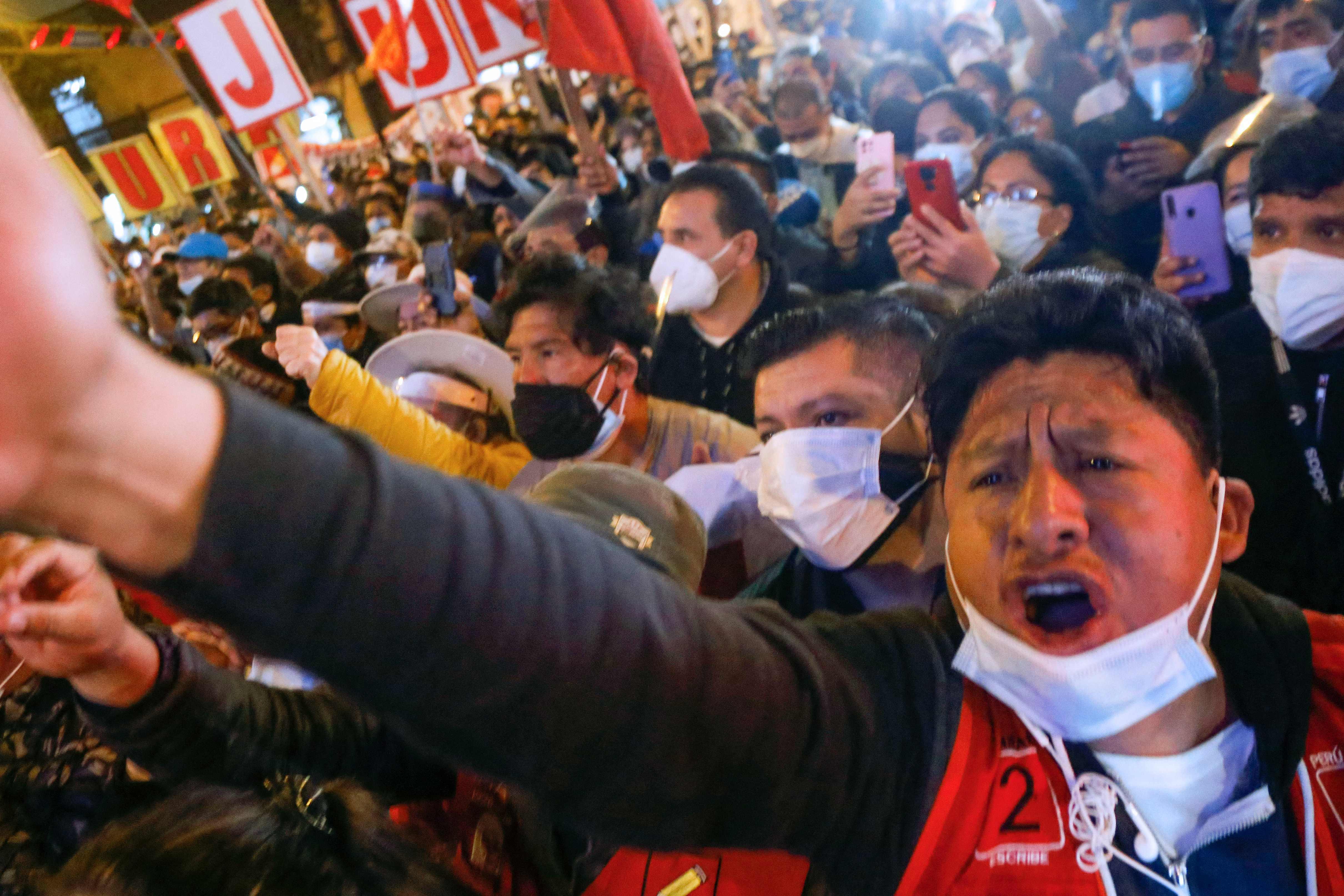 PERU-ELECTION-RESULTS-CASTILLO-SUPPORTERS PERU-ELECTION-RESULTS-CASTILLO-SUPPORTERS