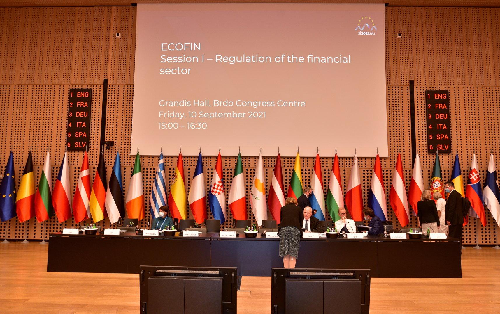 European Union finance ministers meeting in Slovenia