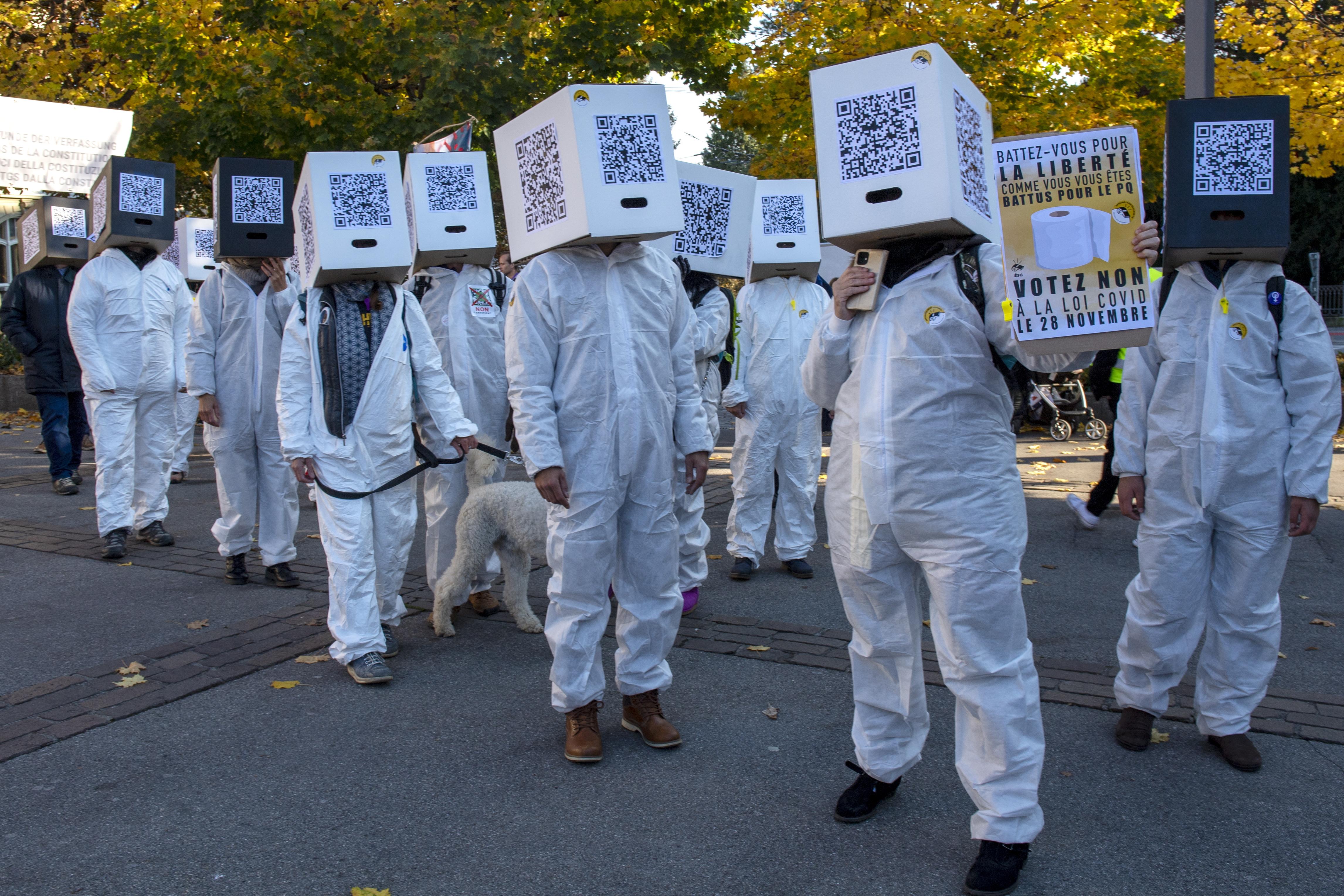 Corona-Demo in der Schweiz Protest against coronavirus measures