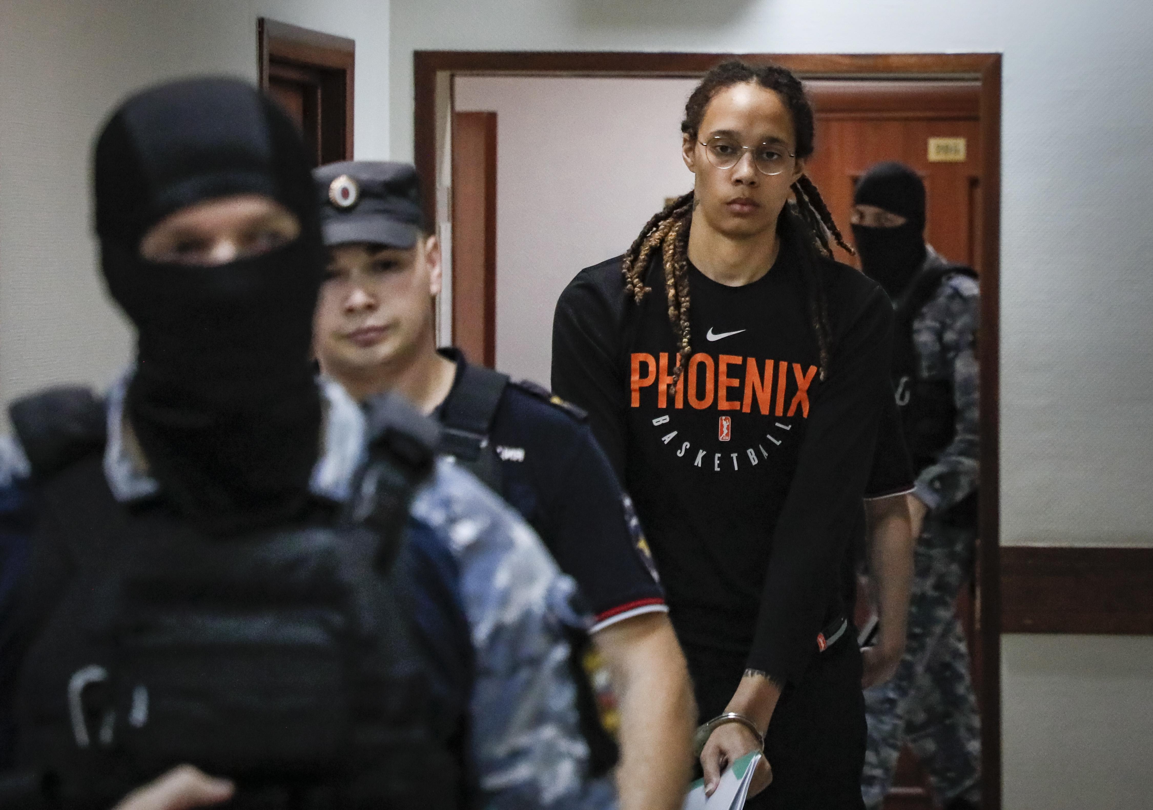 US basketball player Brittney Griner attends hearing on drug charges