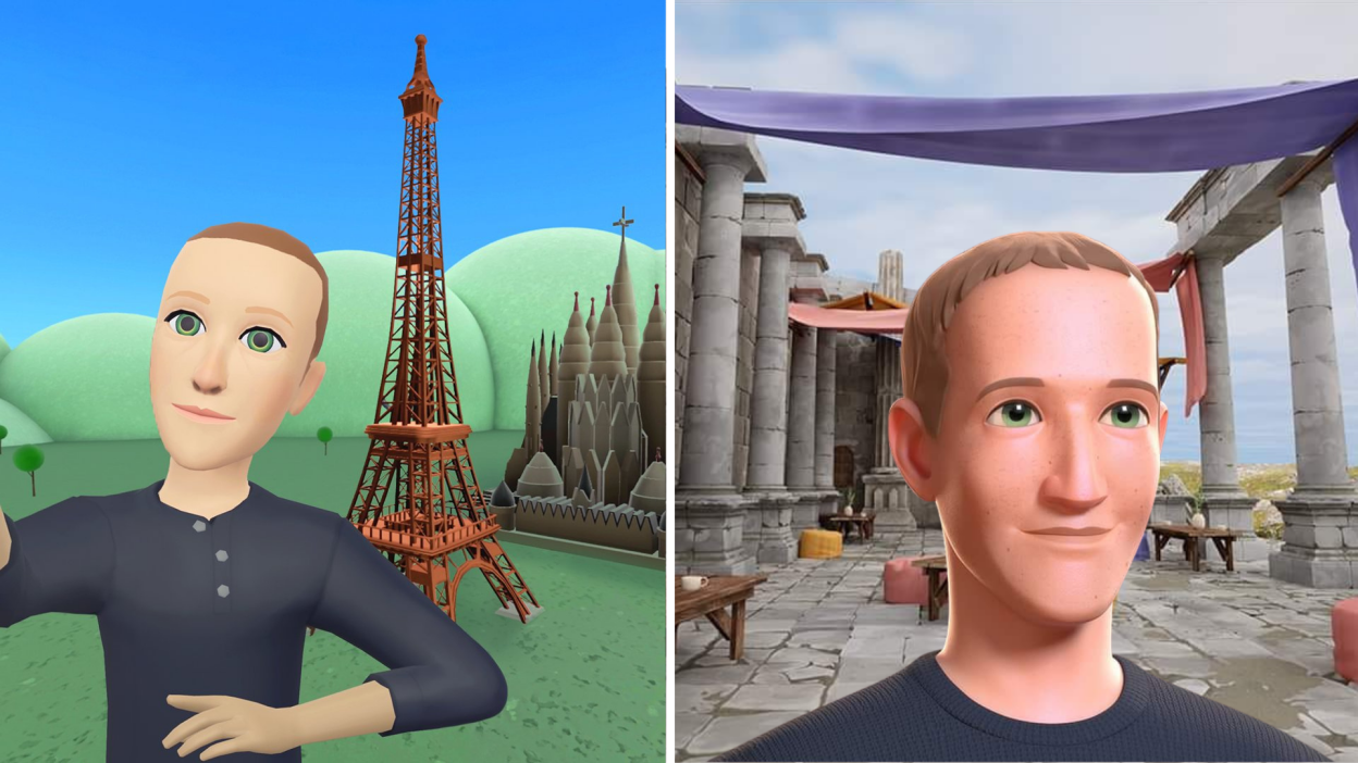 Avatar von Mark Zuckerberg in Horizons Worlds vor und nach Spott über die Qualität der Grafik Avatar von Mark Zuckerberg in Horizons Worlds vor und nach Spott über die Qualität der Grafik