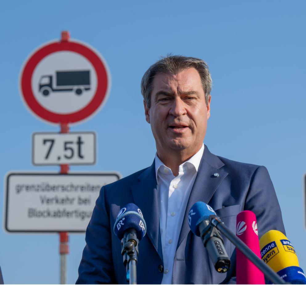 Markus Söder kündigt Lkw-Straßensperren an 