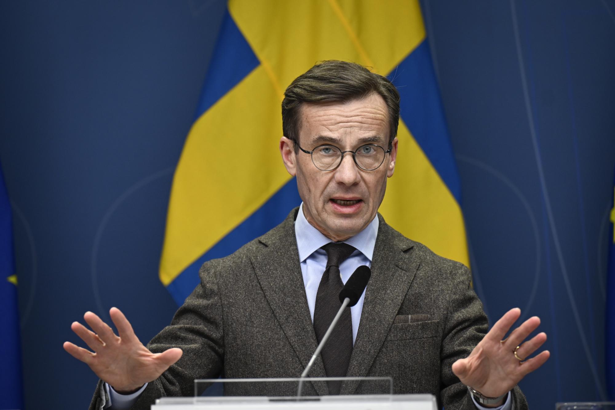 Sweden's NATO membership bid news confrence in Stokcholm