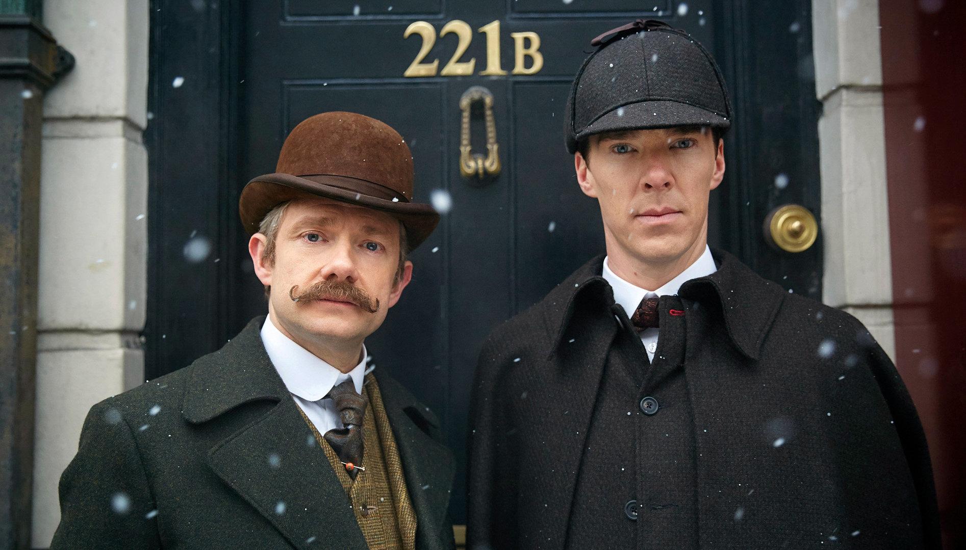 Martin Freeman (links) als Dr. Watson und Benedict Cumberbatch (rechts) als Sherlock Holmes