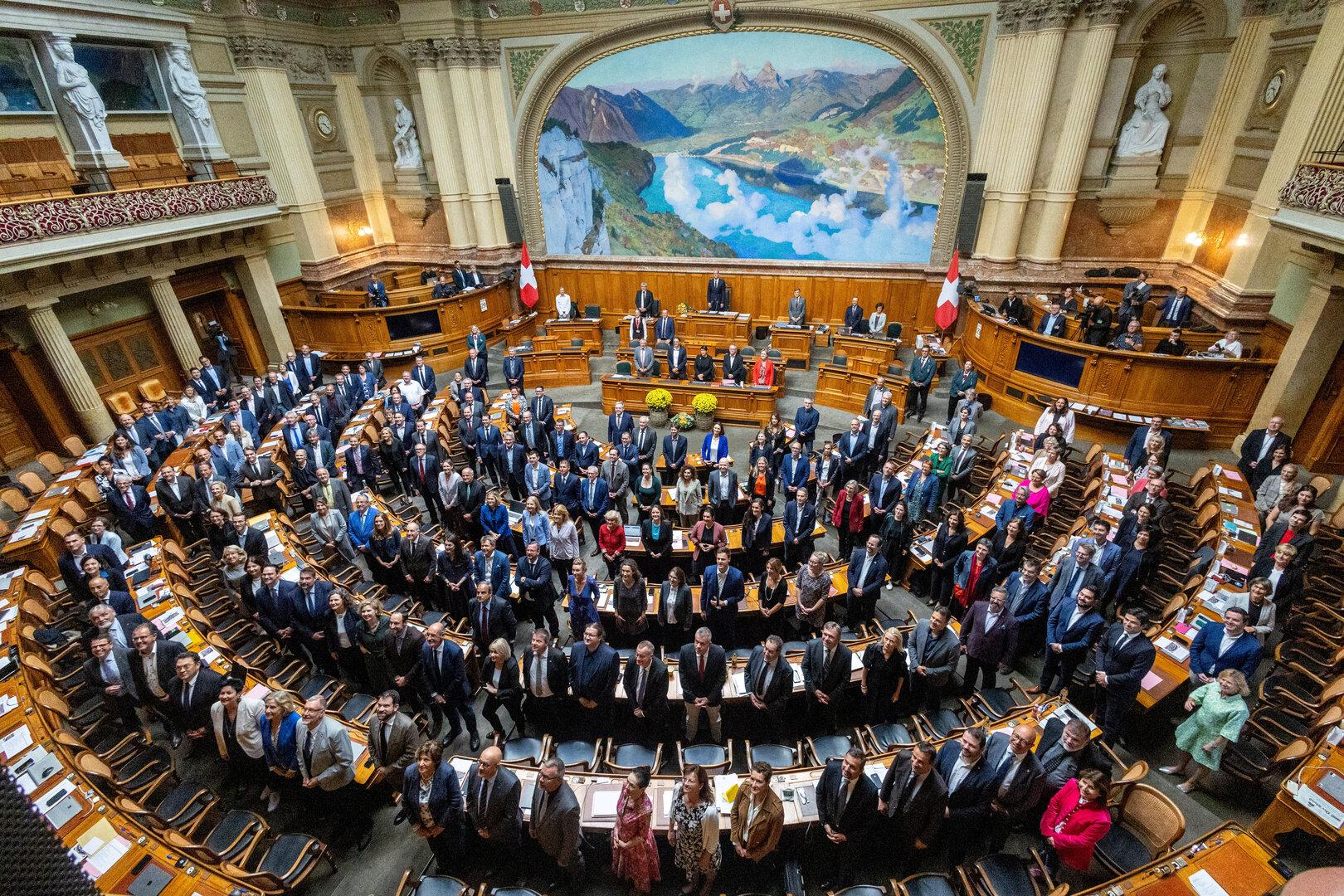 FILE PHOTO: Last day of the legislature before national elections at the Swiss Parliament in Bern