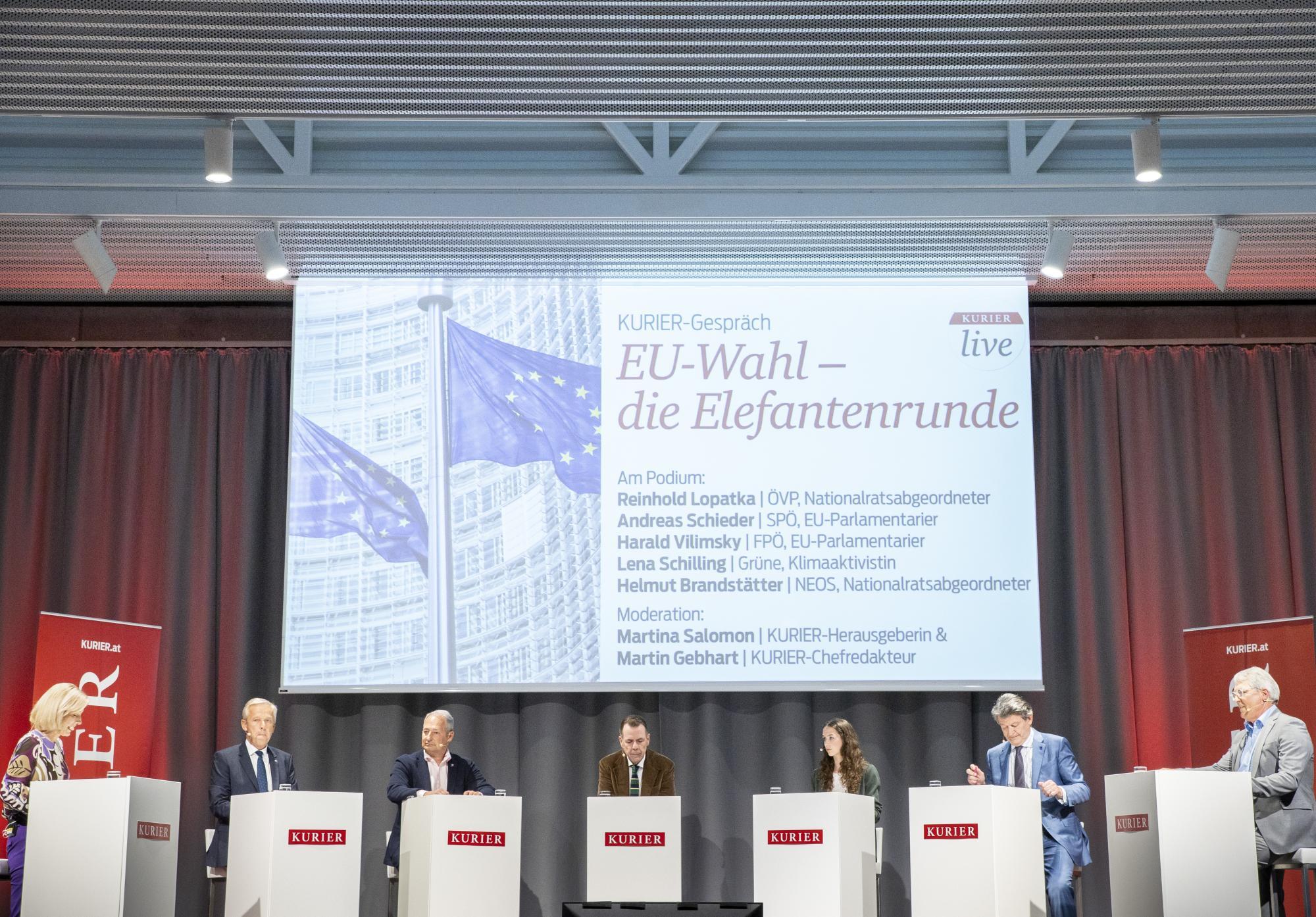 KURIER-Konfrontation der Spitzenkandidaten: "Die EU weiß nicht, was sie will"