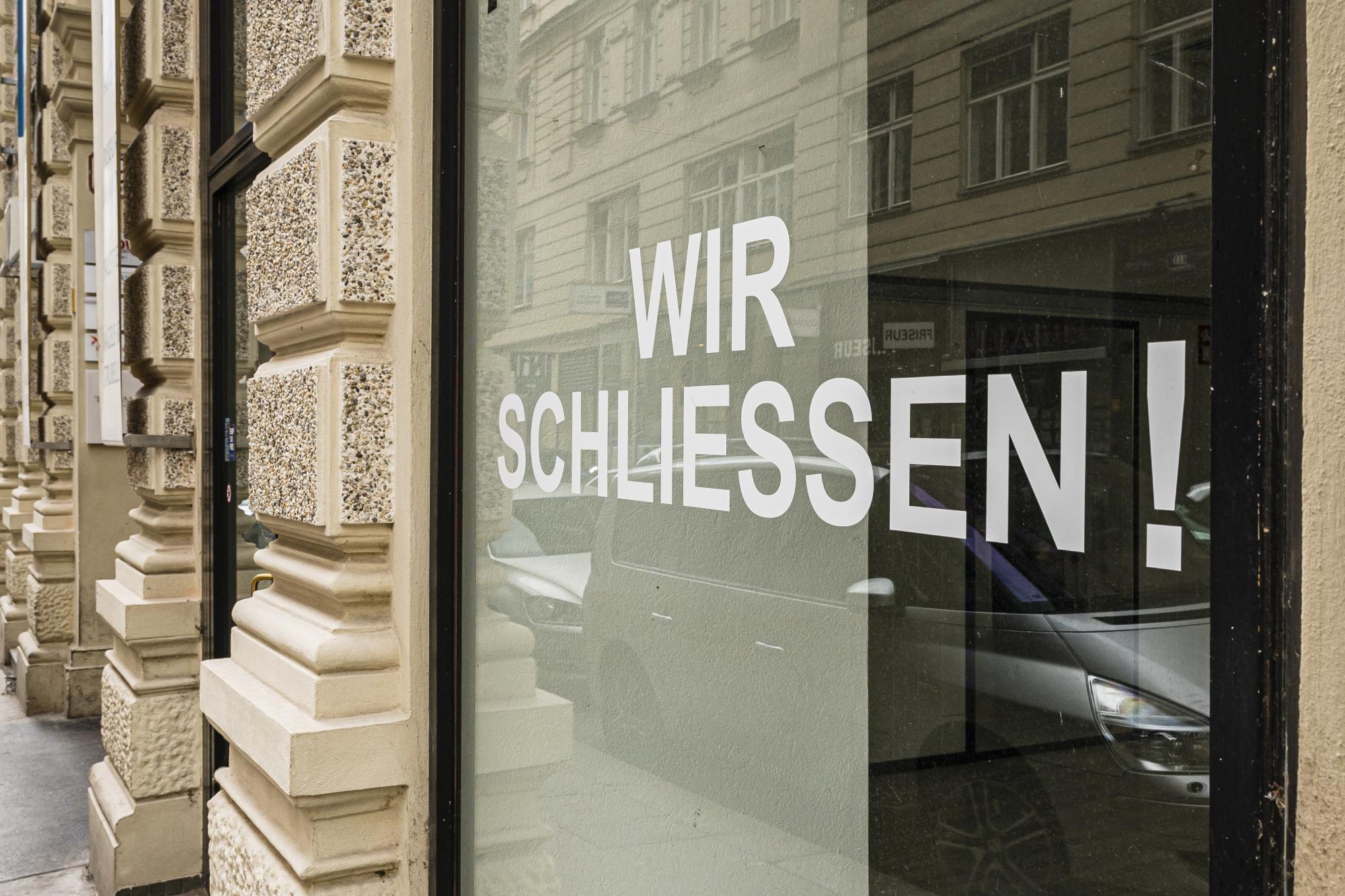 Geschloßenes Geschäft in der Inneren Stadt.