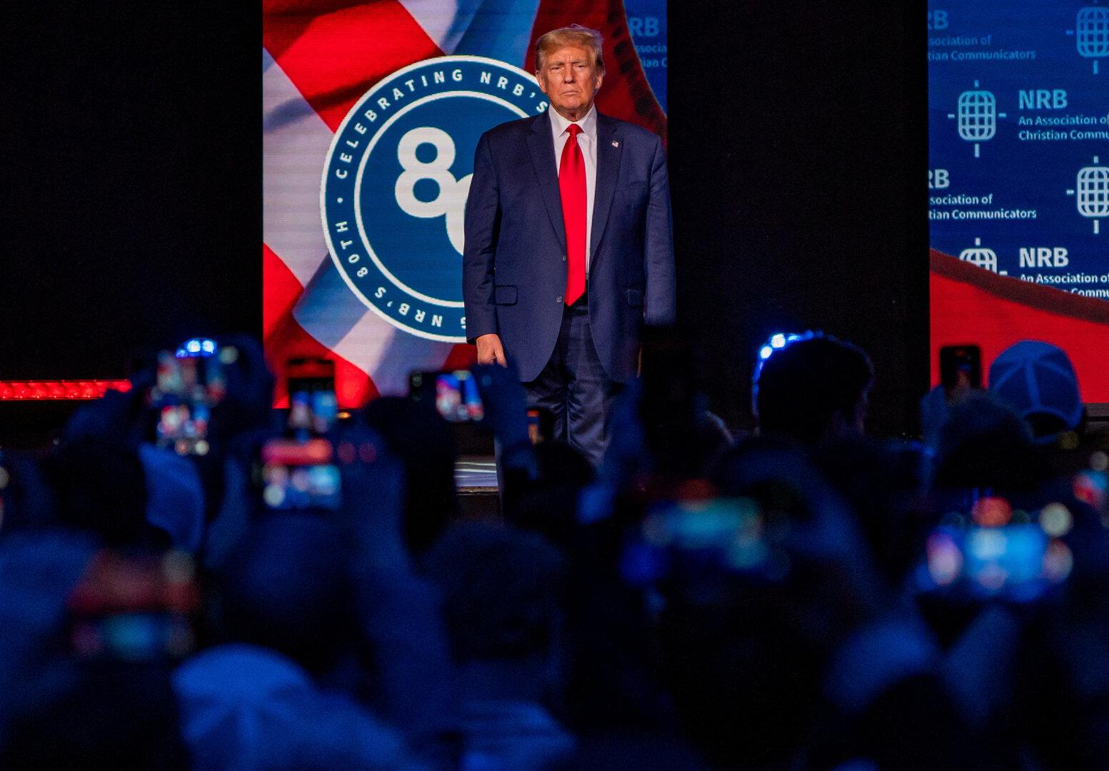 Donald Trump bei der 2024 National Religious Broadcasters Association International Christian Media Convention im Februar in Nashville, Tennessee.