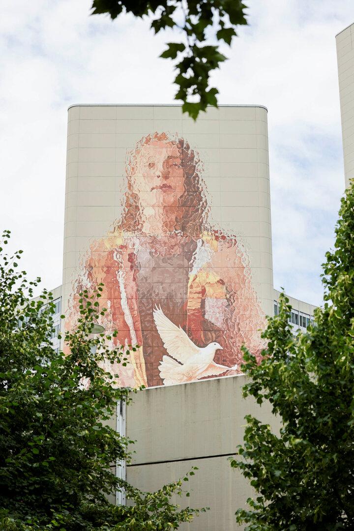 Uno-City: Wiens größtes Wandgemälde wird eingeweiht