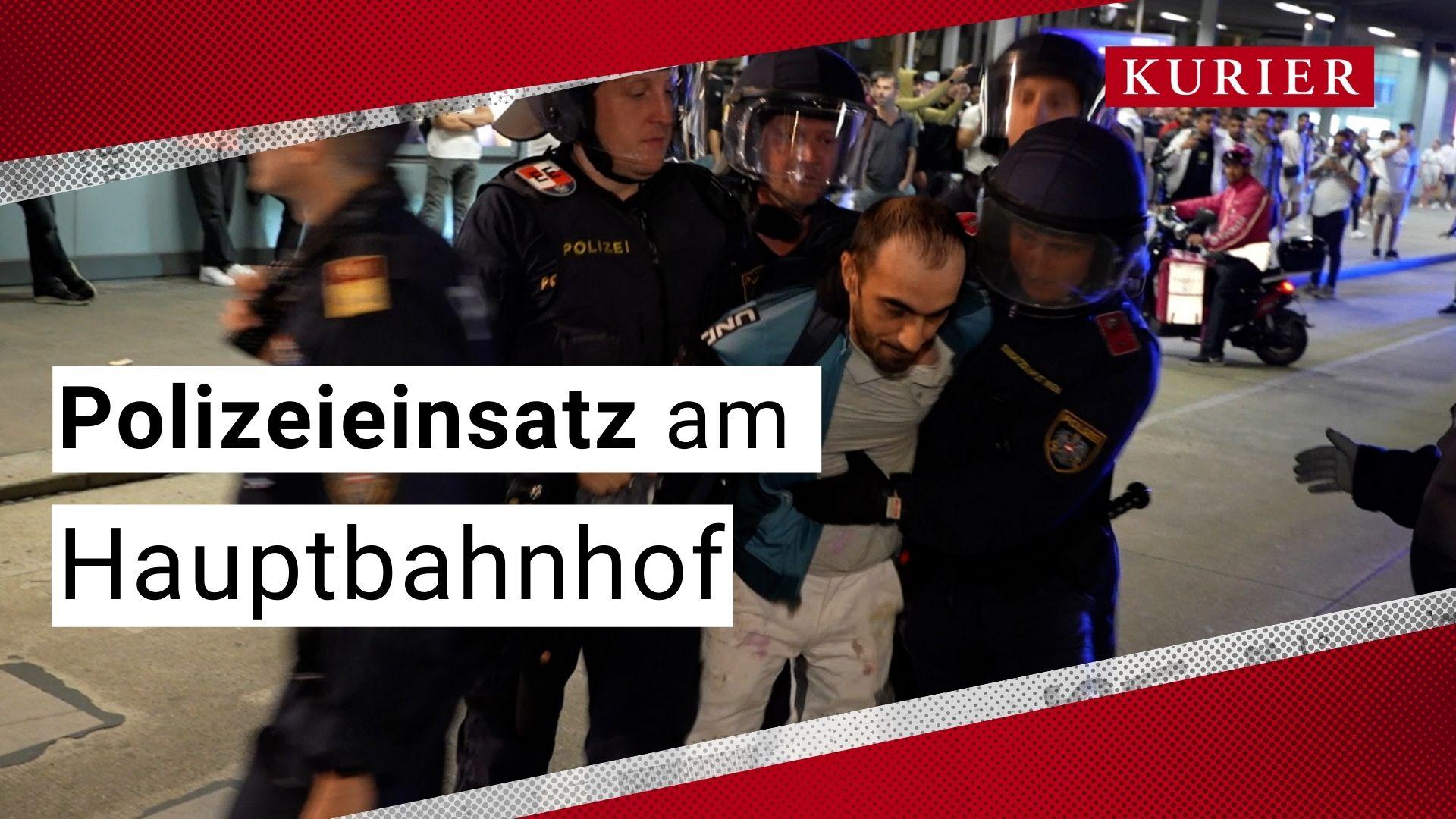EM-Match Österreich vs. Türkei: Großeinsatz am Wiener Hauptbahnhof