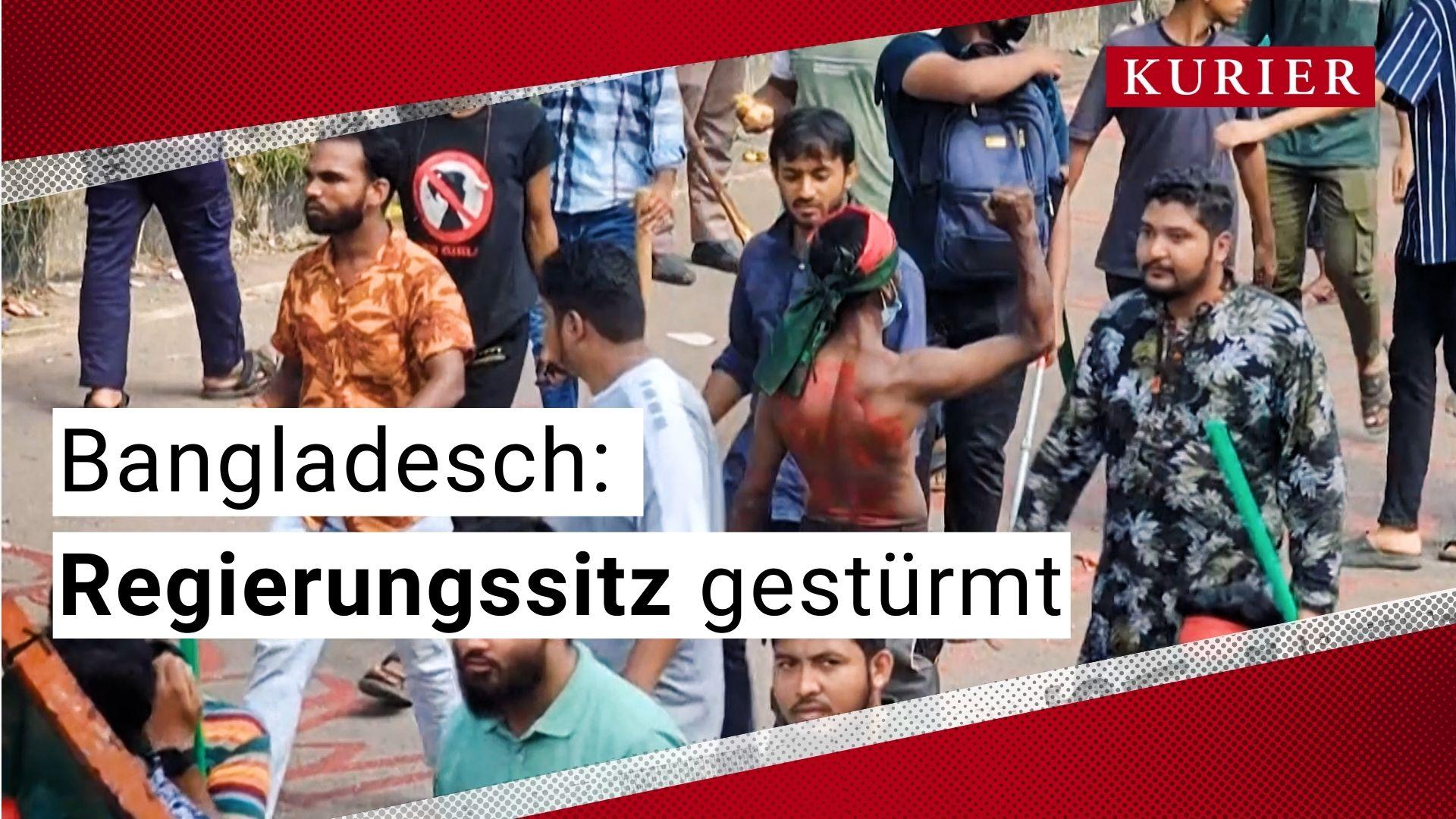 Bangladesch: Regierungssitz gestürmt, Premier tritt zurück