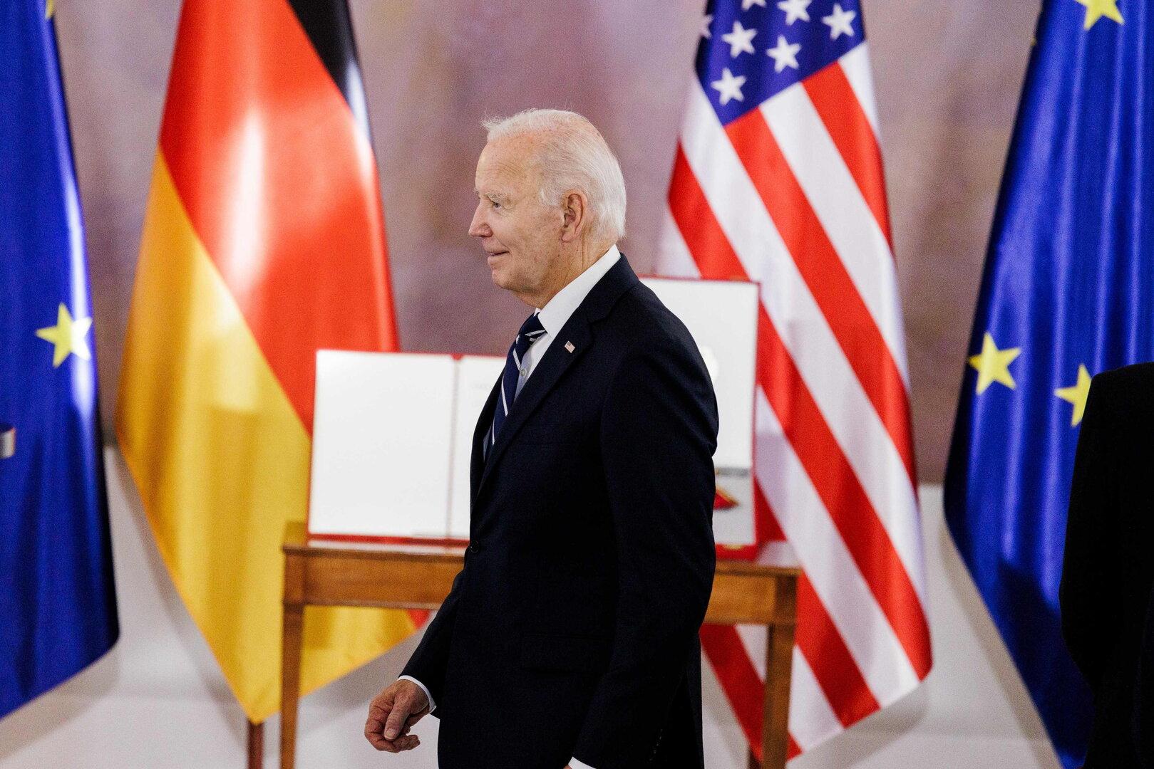 Unbekannter störte Live-TV-Schaltung während Biden-Besuchs