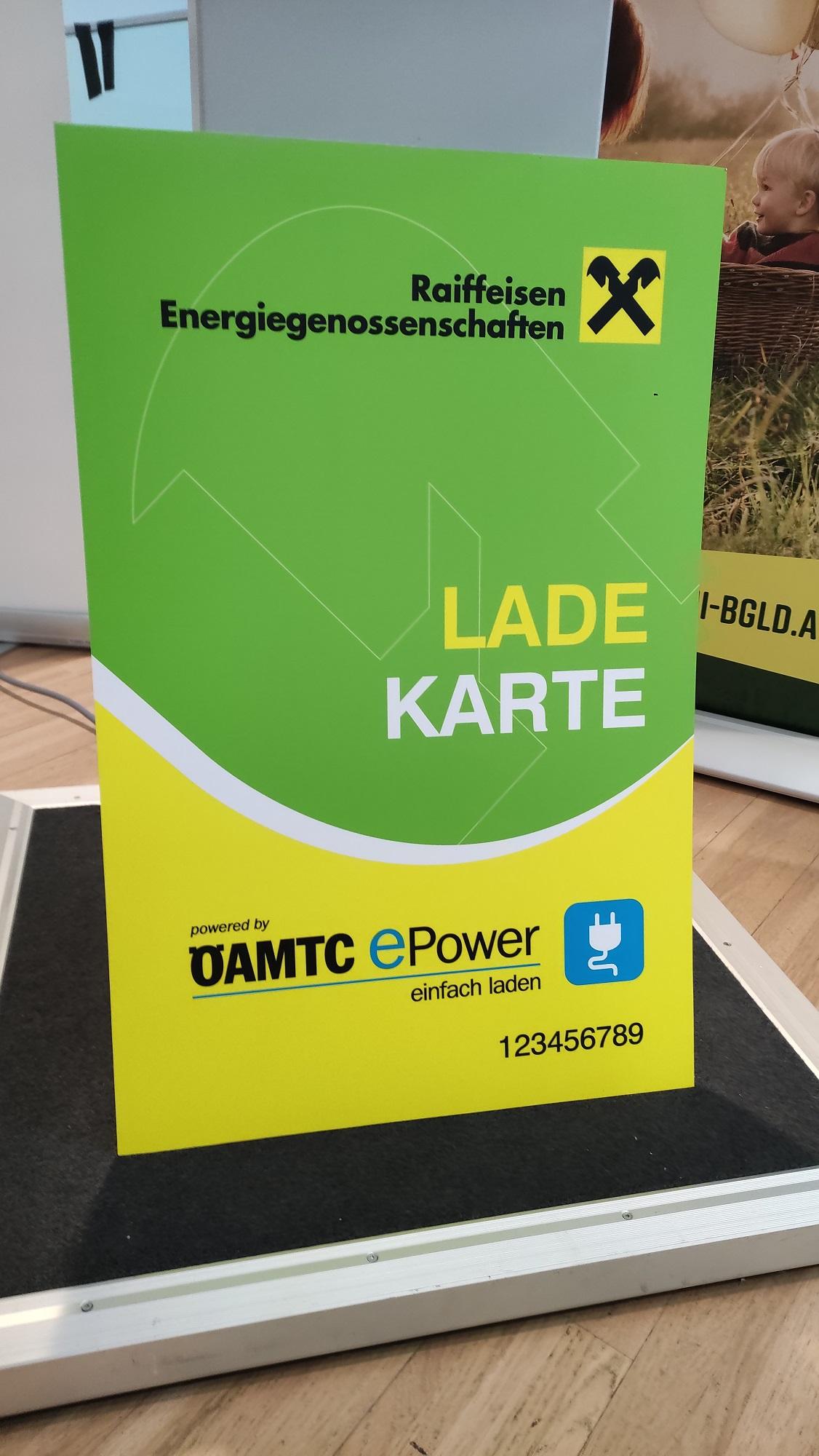 So soll die Ladekarte aussehen, die Energiegenossenschafts-Mitgliedern günstigeres E-Auto-Laden ermöglicht