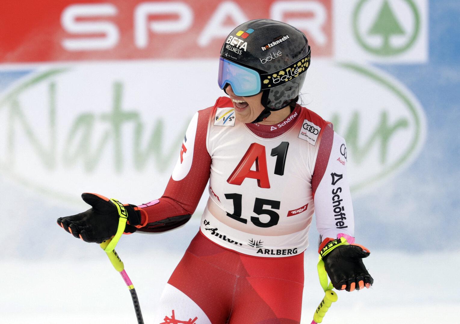 Für Überraschungssiegerin Macuga lachte in St. Anton die Sonne