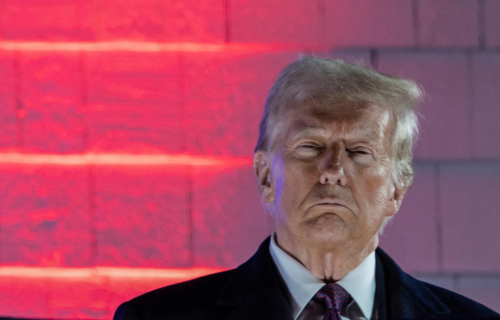 U.S. President-elect Donald Trump watches fireworks at Trump National Golf Club Washington DC in Sterling