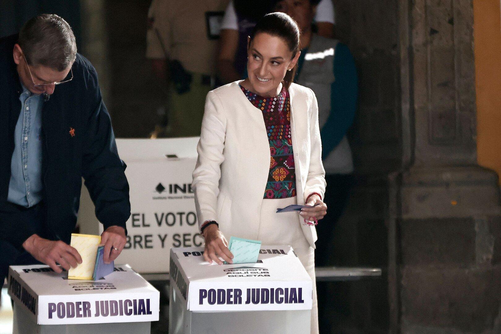 MEXICO-JUDICIARY-ELECTION-SHEINBAUM-VOTE MEXICO-JUDICIARY-ELECTION-SHEINBAUM-VOTE