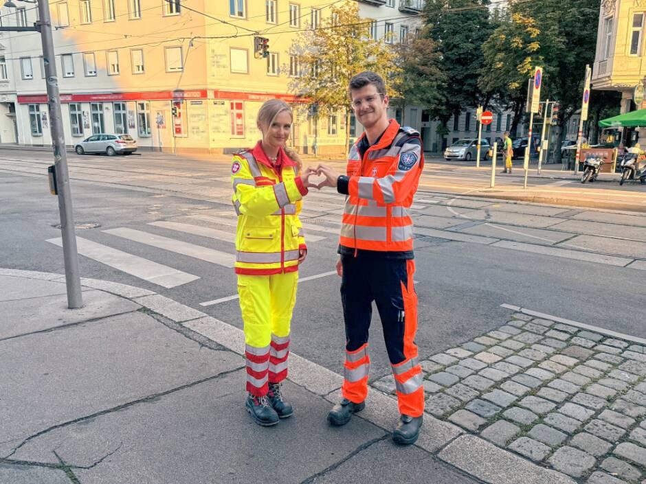 Sanitäter-Pärchen rettete in Wien Familienvater das Leben