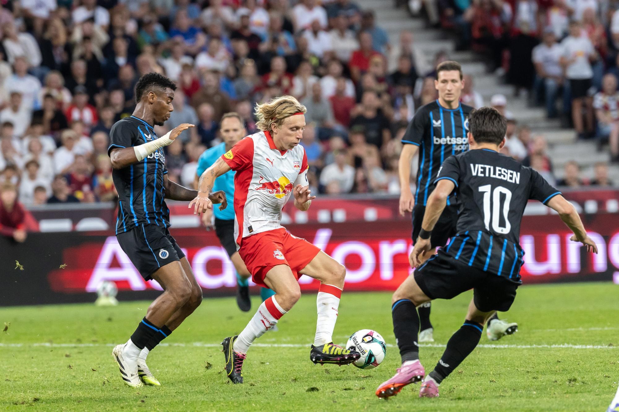 Salzburg objavil začetno postavo pred tekmo proti Club Brügge; usoda šestletne prisotnosti v Ligi prvakov visi v zraku.