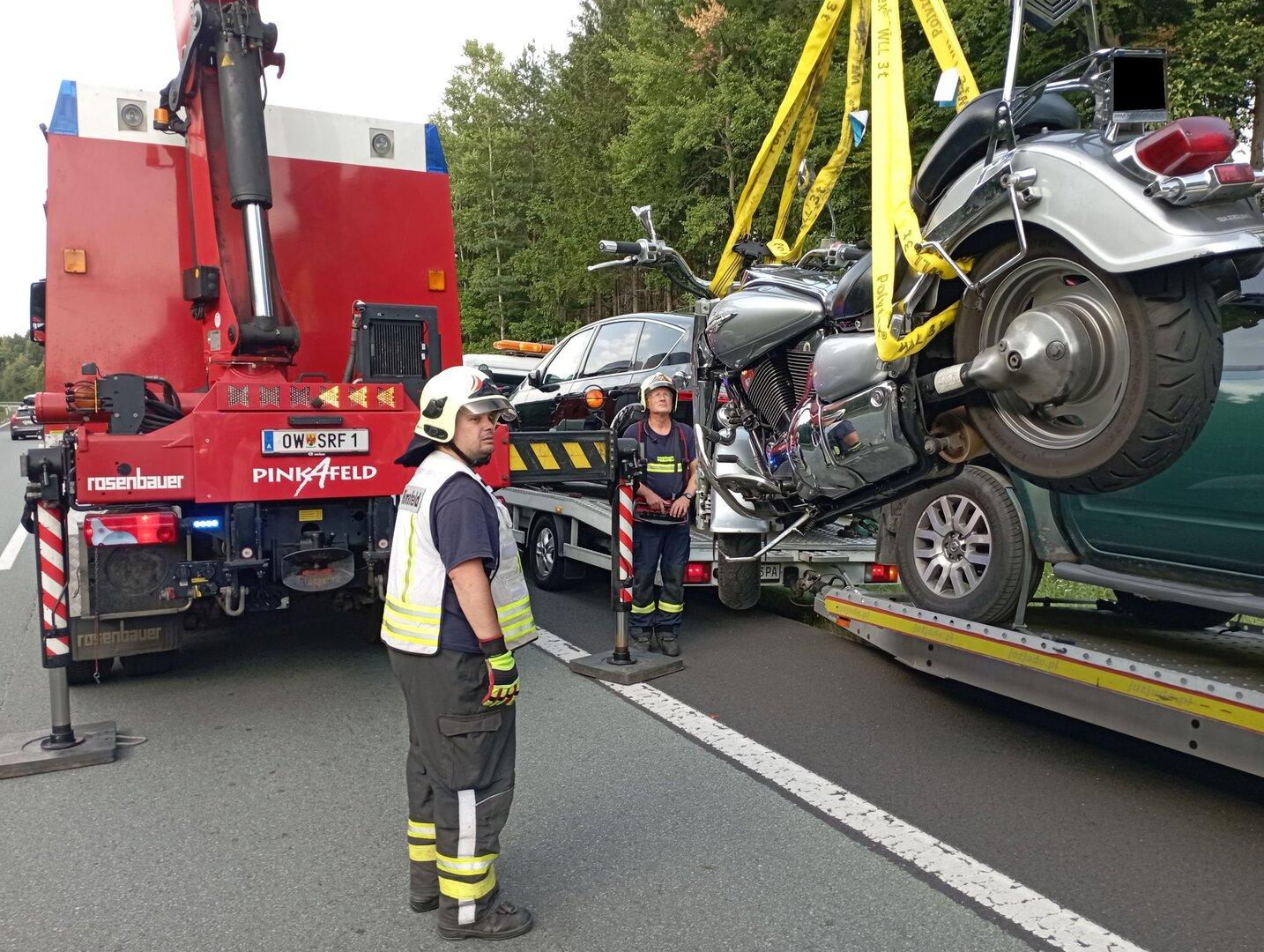 Motorradfahrer verletzte sich bei Unfall auf der A2 bei Pinkafeld