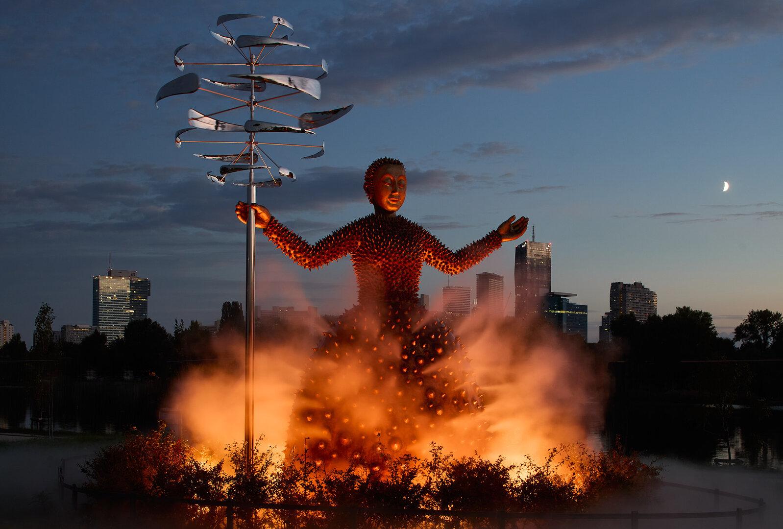 Skulpturengarten Alte Donau: Hellers Park erstrahlt im Dunkeln