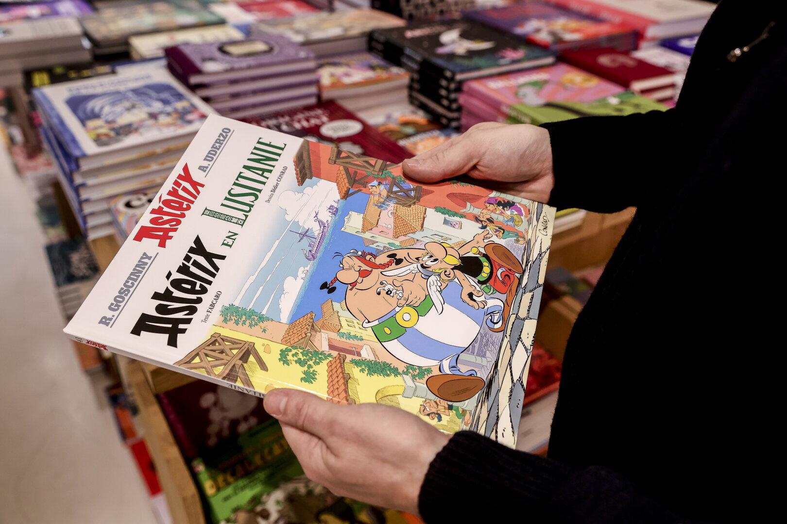 Release of new Asterix comic album 'Asterix in Lusitania' in Paris