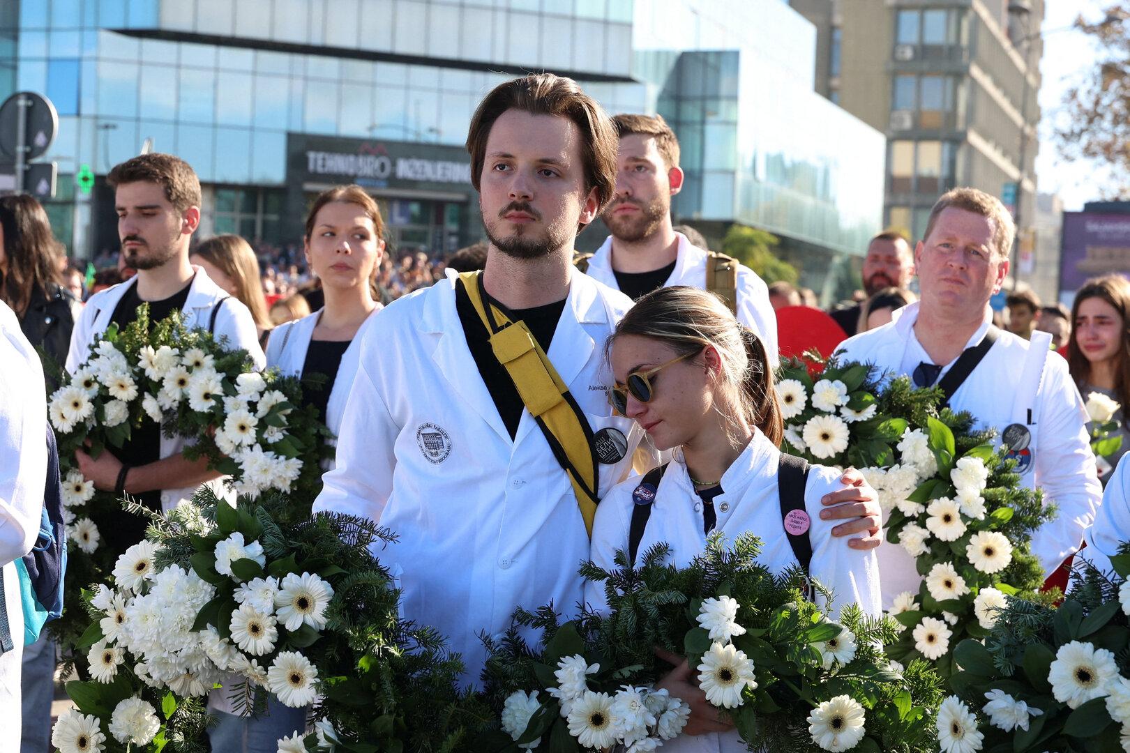 First anniversary of the fatal November 2024 Novi Sad railway station canopy collapse, in Novi Sad