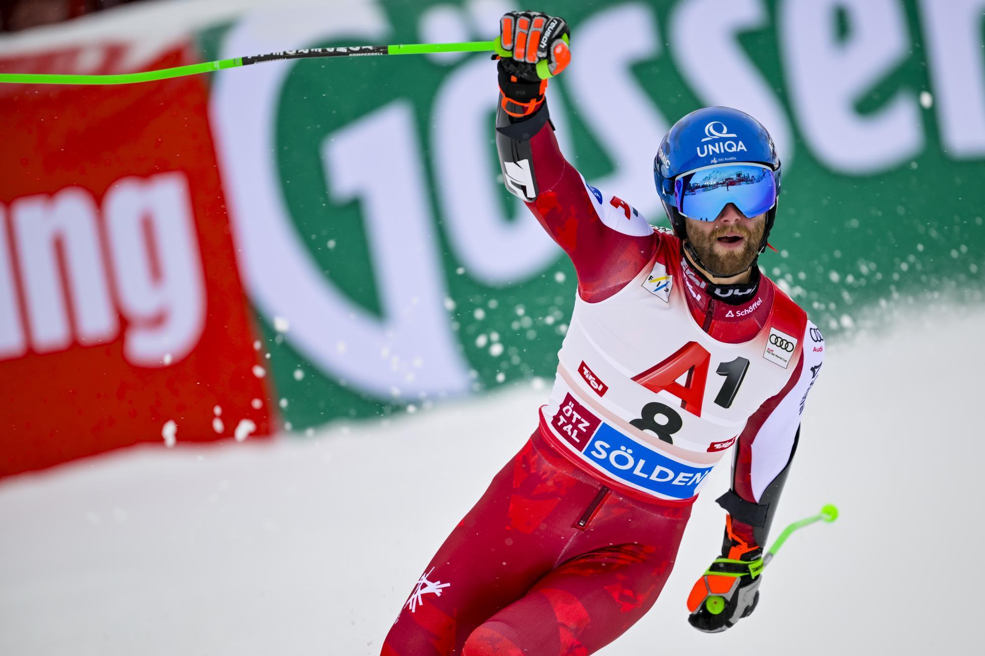 Alpine Skiing World Cup in Soelden Marco Schwarz wurde im ersten Saison-Riesentorlauf in Sölden Zweiter