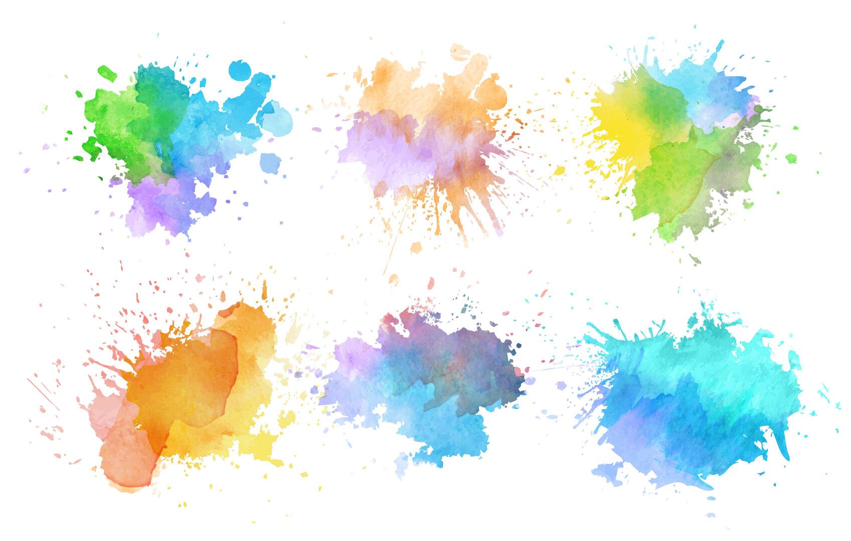 Blatt mir bunten Farbklecksen