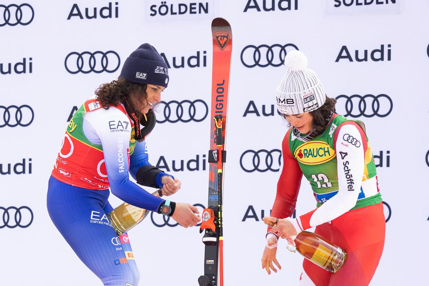 SKI-WELTCUP IN SÖLDEN: RTL DER FRAUEN: BRIGNONE (ITA)/SCHEIB (AUT)