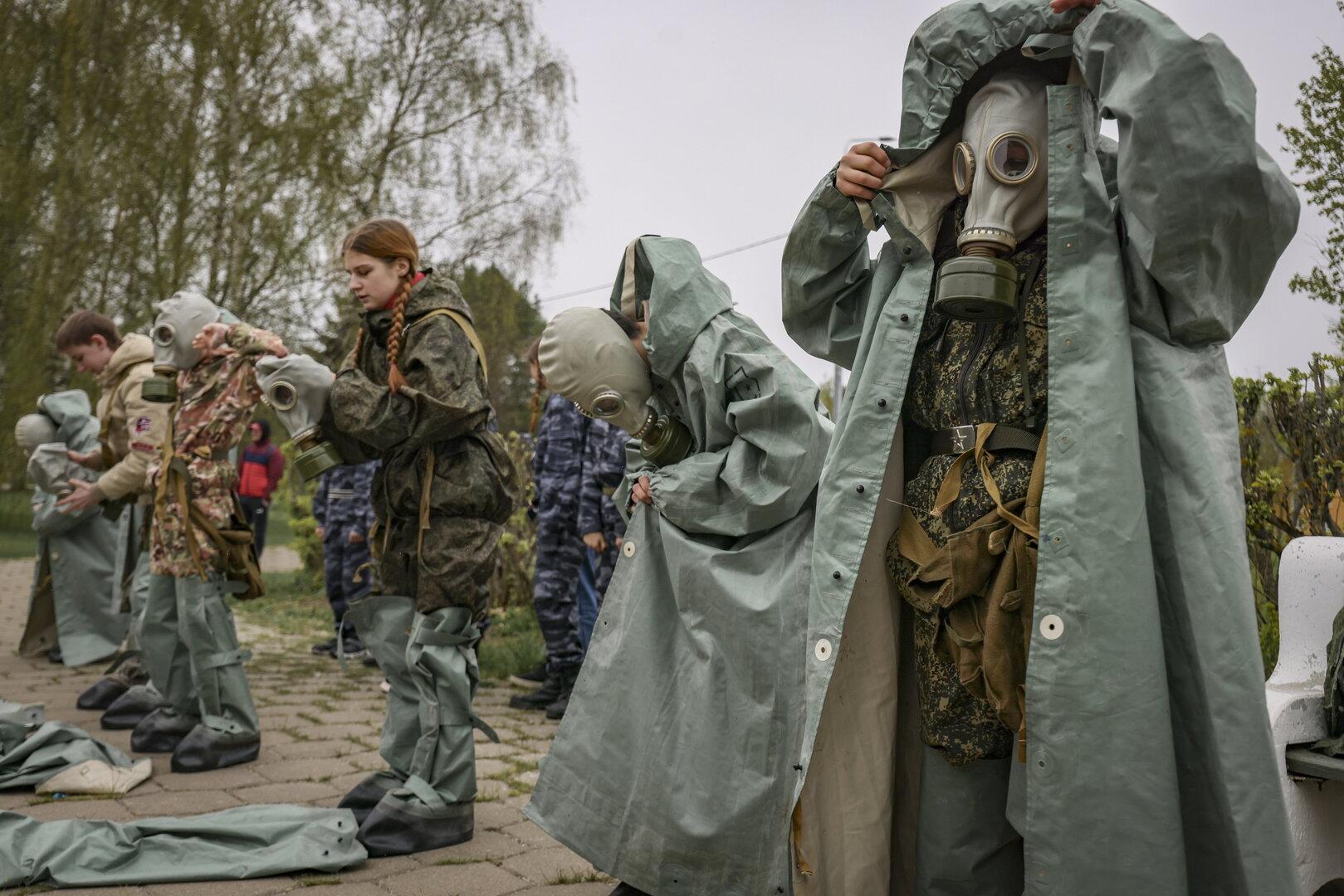 Russian youths participate in military-patriotic games dedicated to Victory Day