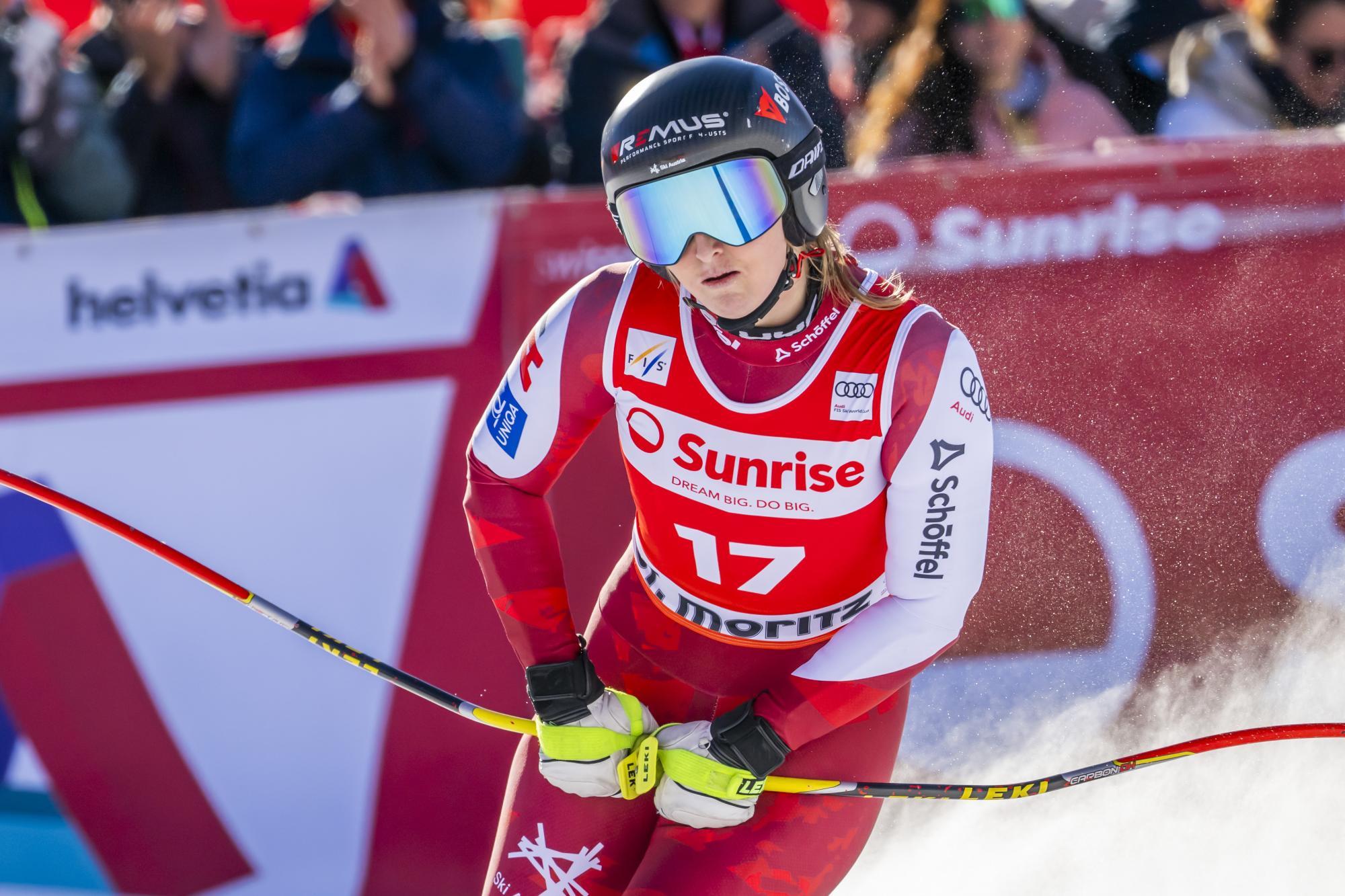 FIS Alpine Skiing World Cup in St. Moritz Nina Ortlieb gelang ein starkes Comeback nach dem Unterschenkelbruch